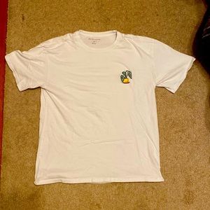 Pacsun FLOWER WHITE TSHIRT